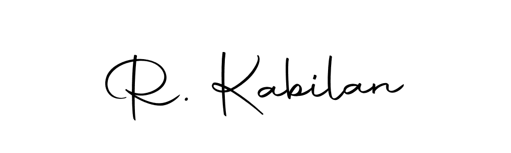 This is the best signature style for the R. Kabilan name. Also you like these signature font (Autography-DOLnW). Mix name signature. R. Kabilan signature style 10 images and pictures png