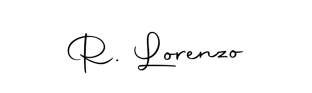 Design your own signature with our free online signature maker. With this signature software, you can create a handwritten (Autography-DOLnW) signature for name R. Lorenzo. R. Lorenzo signature style 10 images and pictures png