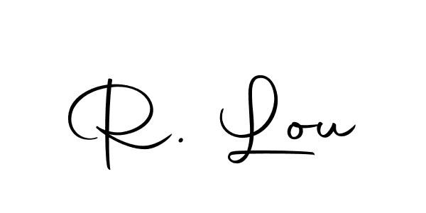 This is the best signature style for the R. Lou name. Also you like these signature font (Autography-DOLnW). Mix name signature. R. Lou signature style 10 images and pictures png