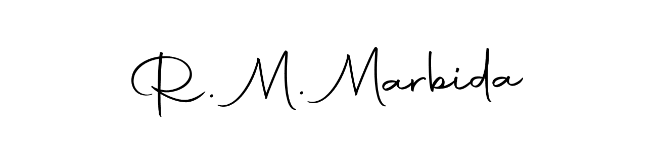 Design your own signature with our free online signature maker. With this signature software, you can create a handwritten (Autography-DOLnW) signature for name R. M. Marbida. R. M. Marbida signature style 10 images and pictures png