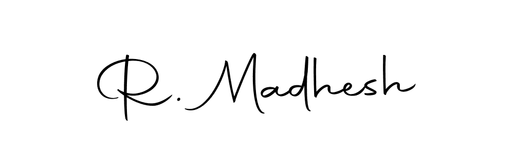 You should practise on your own different ways (Autography-DOLnW) to write your name (R. Madhesh) in signature. don't let someone else do it for you. R. Madhesh signature style 10 images and pictures png