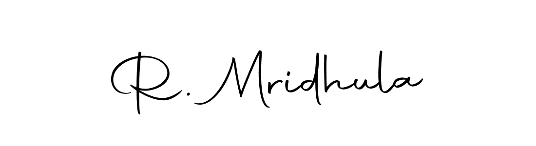 Create a beautiful signature design for name R. Mridhula. With this signature (Autography-DOLnW) fonts, you can make a handwritten signature for free. R. Mridhula signature style 10 images and pictures png