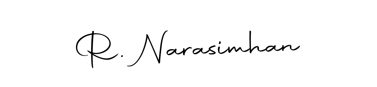 Create a beautiful signature design for name R. Narasimhan. With this signature (Autography-DOLnW) fonts, you can make a handwritten signature for free. R. Narasimhan signature style 10 images and pictures png