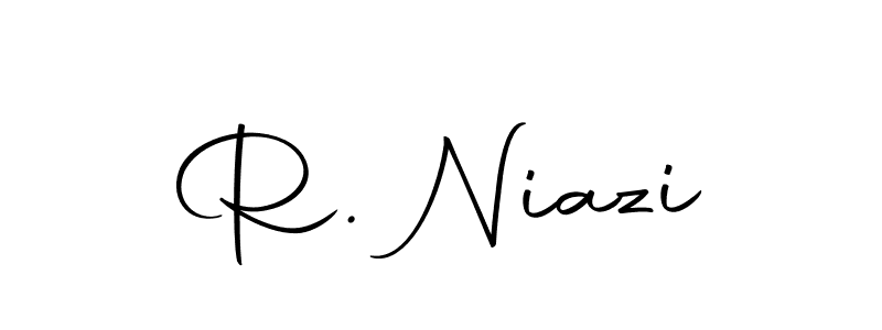 The best way (Autography-DOLnW) to make a short signature is to pick only two or three words in your name. The name R. Niazi include a total of six letters. For converting this name. R. Niazi signature style 10 images and pictures png