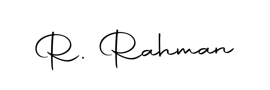 Design your own signature with our free online signature maker. With this signature software, you can create a handwritten (Autography-DOLnW) signature for name R. Rahman. R. Rahman signature style 10 images and pictures png