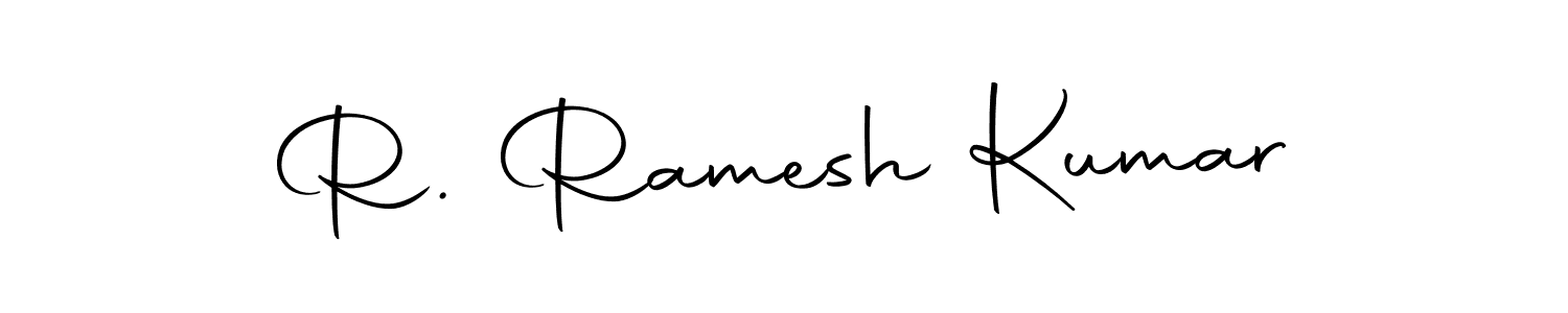 How to make R. Ramesh Kumar name signature. Use Autography-DOLnW style for creating short signs online. This is the latest handwritten sign. R. Ramesh Kumar signature style 10 images and pictures png