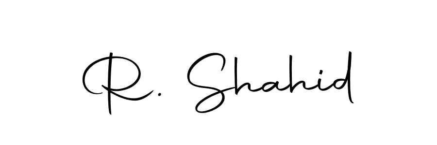 Use a signature maker to create a handwritten signature online. With this signature software, you can design (Autography-DOLnW) your own signature for name R. Shahid. R. Shahid signature style 10 images and pictures png