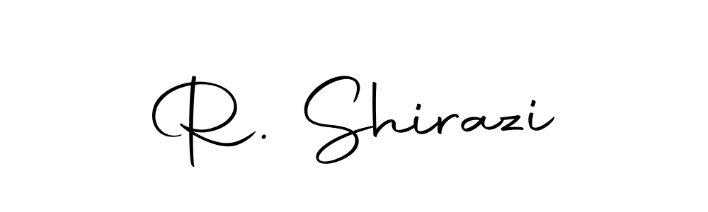 Use a signature maker to create a handwritten signature online. With this signature software, you can design (Autography-DOLnW) your own signature for name R. Shirazi. R. Shirazi signature style 10 images and pictures png