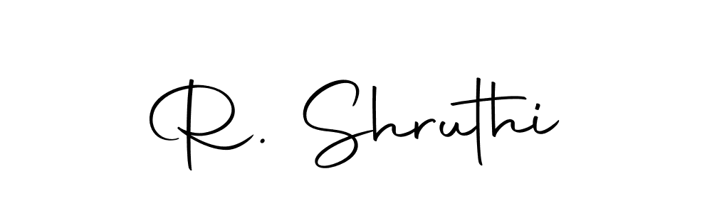 Design your own signature with our free online signature maker. With this signature software, you can create a handwritten (Autography-DOLnW) signature for name R. Shruthi. R. Shruthi signature style 10 images and pictures png