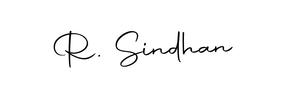 You should practise on your own different ways (Autography-DOLnW) to write your name (R. Sindhan) in signature. don't let someone else do it for you. R. Sindhan signature style 10 images and pictures png