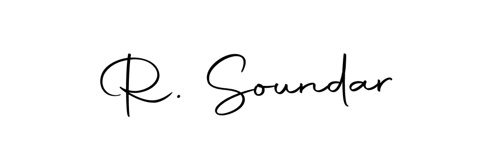 You should practise on your own different ways (Autography-DOLnW) to write your name (R. Soundar) in signature. don't let someone else do it for you. R. Soundar signature style 10 images and pictures png