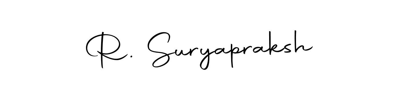 How to make R. Suryapraksh name signature. Use Autography-DOLnW style for creating short signs online. This is the latest handwritten sign. R. Suryapraksh signature style 10 images and pictures png