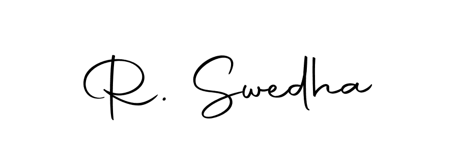 Design your own signature with our free online signature maker. With this signature software, you can create a handwritten (Autography-DOLnW) signature for name R. Swedha. R. Swedha signature style 10 images and pictures png