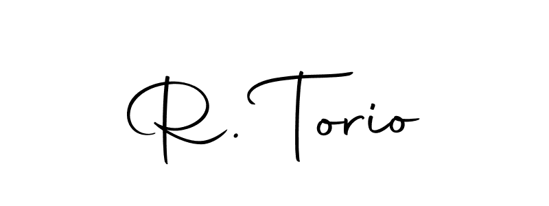 The best way (Autography-DOLnW) to make a short signature is to pick only two or three words in your name. The name R. Torio include a total of six letters. For converting this name. R. Torio signature style 10 images and pictures png