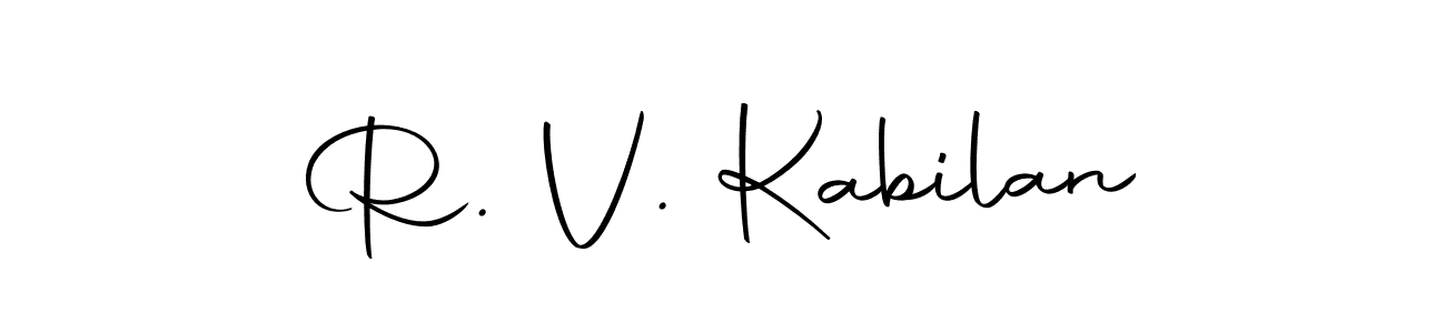 The best way (Autography-DOLnW) to make a short signature is to pick only two or three words in your name. The name R. V. Kabilan include a total of six letters. For converting this name. R. V. Kabilan signature style 10 images and pictures png