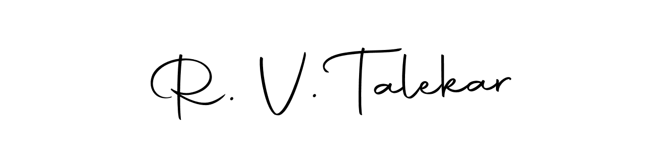 How to make R. V. Talekar name signature. Use Autography-DOLnW style for creating short signs online. This is the latest handwritten sign. R. V. Talekar signature style 10 images and pictures png