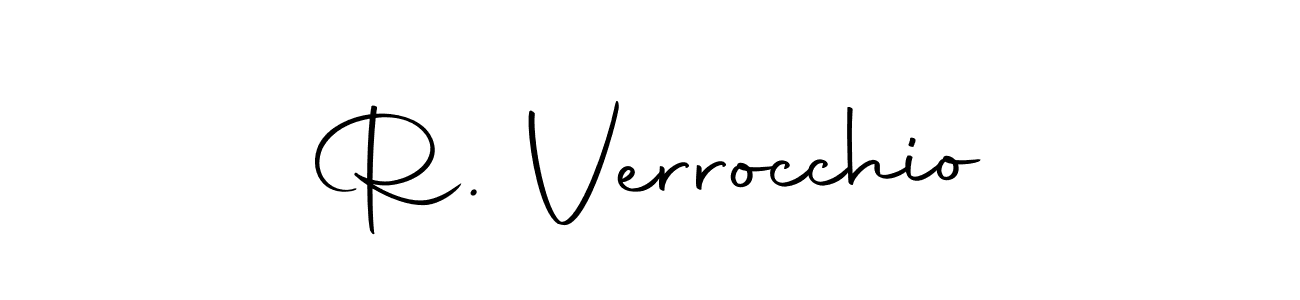 You should practise on your own different ways (Autography-DOLnW) to write your name (R. Verrocchio) in signature. don't let someone else do it for you. R. Verrocchio signature style 10 images and pictures png