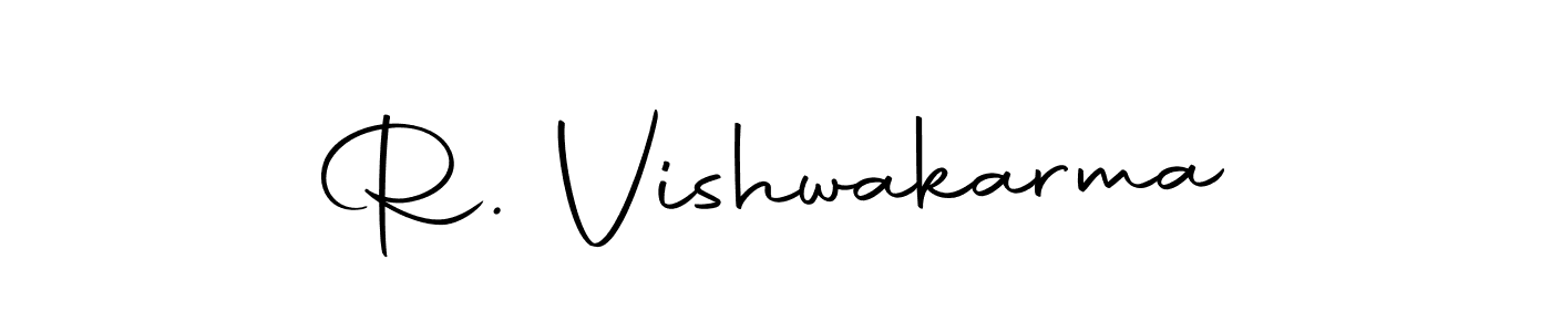 This is the best signature style for the R. Vishwakarma name. Also you like these signature font (Autography-DOLnW). Mix name signature. R. Vishwakarma signature style 10 images and pictures png