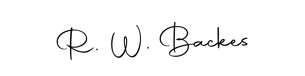 Make a beautiful signature design for name R. W. Backes. With this signature (Autography-DOLnW) style, you can create a handwritten signature for free. R. W. Backes signature style 10 images and pictures png