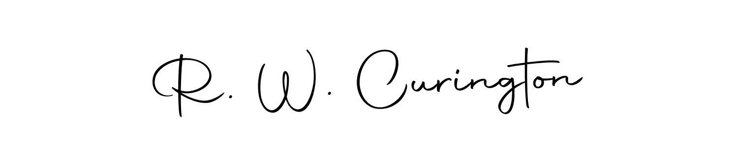 Use a signature maker to create a handwritten signature online. With this signature software, you can design (Autography-DOLnW) your own signature for name R. W. Curington. R. W. Curington signature style 10 images and pictures png