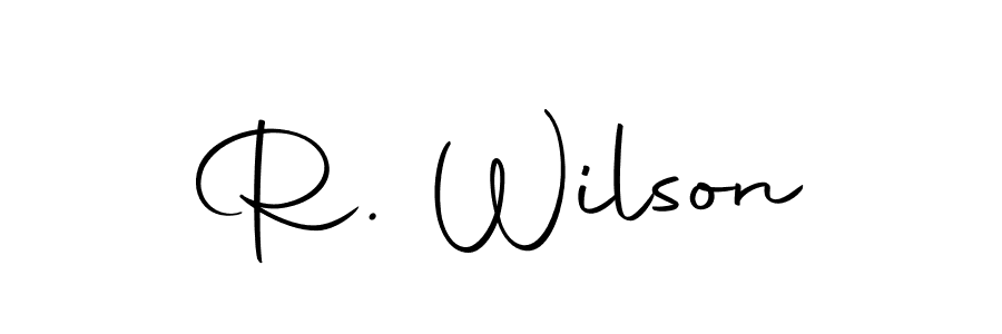 Use a signature maker to create a handwritten signature online. With this signature software, you can design (Autography-DOLnW) your own signature for name R. Wilson. R. Wilson signature style 10 images and pictures png