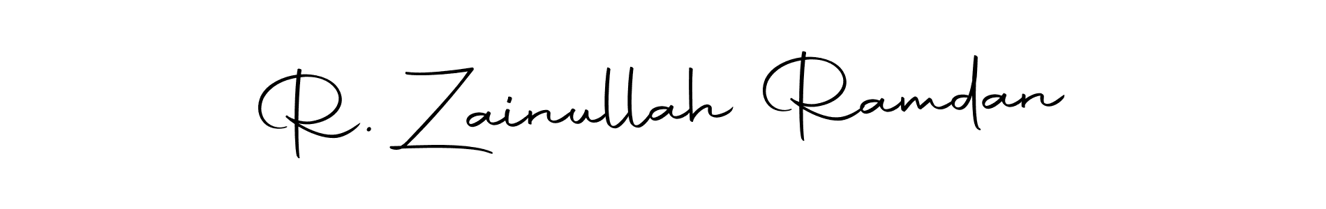 Create a beautiful signature design for name R. Zainullah Ramdan. With this signature (Autography-DOLnW) fonts, you can make a handwritten signature for free. R. Zainullah Ramdan signature style 10 images and pictures png