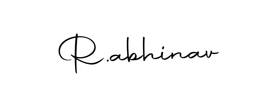 Design your own signature with our free online signature maker. With this signature software, you can create a handwritten (Autography-DOLnW) signature for name R.abhinav. R.abhinav signature style 10 images and pictures png