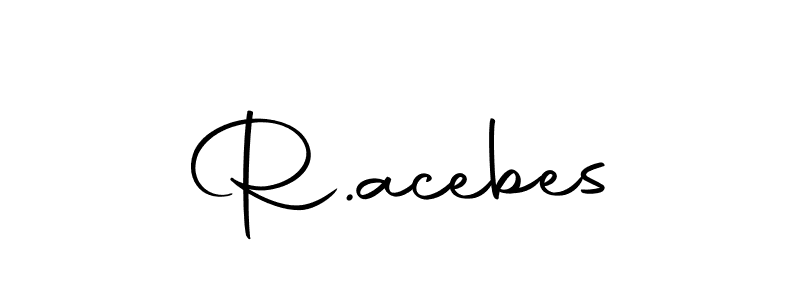 How to make R.acebes name signature. Use Autography-DOLnW style for creating short signs online. This is the latest handwritten sign. R.acebes signature style 10 images and pictures png