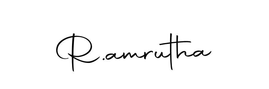 The best way (Autography-DOLnW) to make a short signature is to pick only two or three words in your name. The name R.amrutha include a total of six letters. For converting this name. R.amrutha signature style 10 images and pictures png