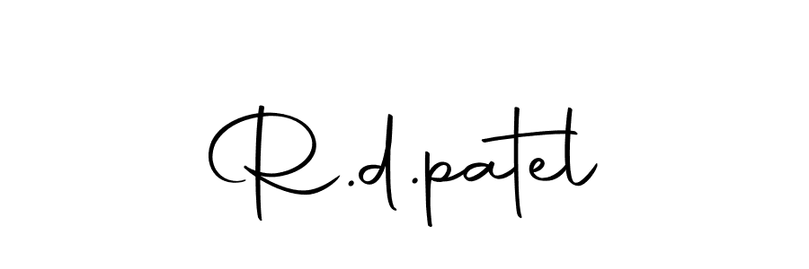 The best way (Autography-DOLnW) to make a short signature is to pick only two or three words in your name. The name R.d.patel include a total of six letters. For converting this name. R.d.patel signature style 10 images and pictures png