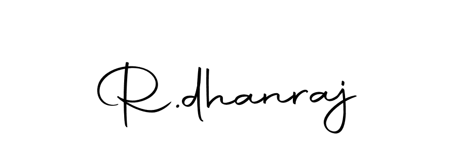 How to make R.dhanraj name signature. Use Autography-DOLnW style for creating short signs online. This is the latest handwritten sign. R.dhanraj signature style 10 images and pictures png