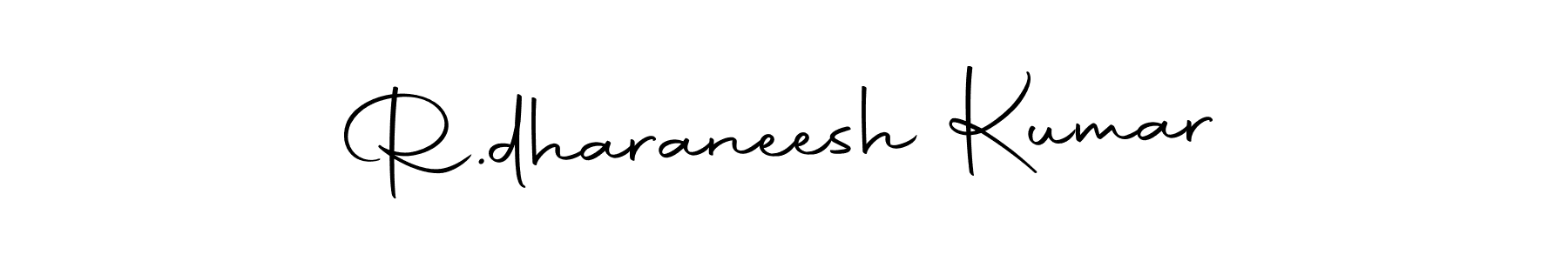 Create a beautiful signature design for name R.dharaneesh Kumar. With this signature (Autography-DOLnW) fonts, you can make a handwritten signature for free. R.dharaneesh Kumar signature style 10 images and pictures png