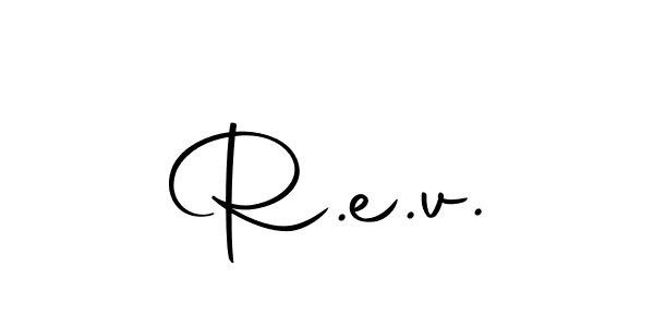 Design your own signature with our free online signature maker. With this signature software, you can create a handwritten (Autography-DOLnW) signature for name R.e.v.. R.e.v. signature style 10 images and pictures png