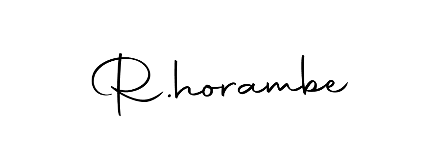 Use a signature maker to create a handwritten signature online. With this signature software, you can design (Autography-DOLnW) your own signature for name R.horambe. R.horambe signature style 10 images and pictures png