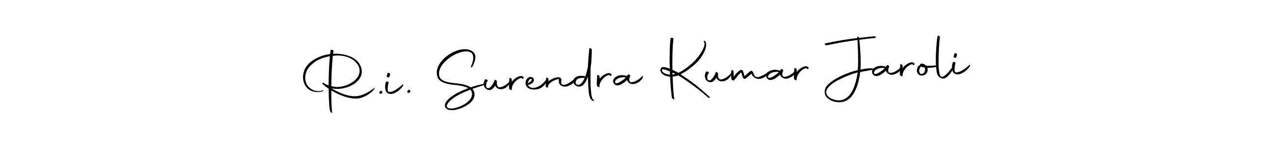 Create a beautiful signature design for name R.i. Surendra Kumar Jaroli. With this signature (Autography-DOLnW) fonts, you can make a handwritten signature for free. R.i. Surendra Kumar Jaroli signature style 10 images and pictures png