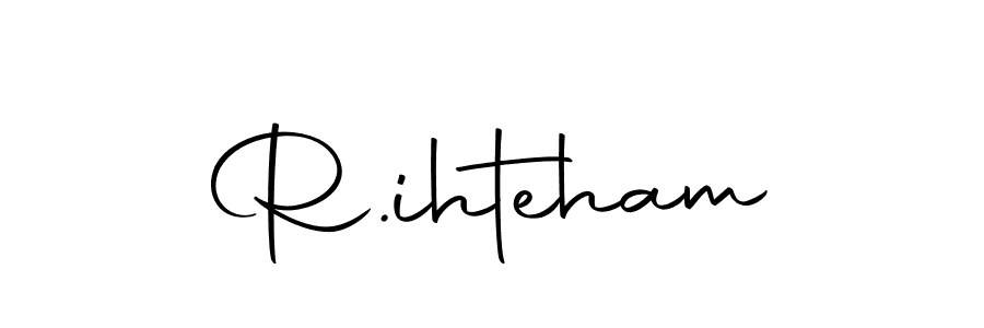 You should practise on your own different ways (Autography-DOLnW) to write your name (R.ihteham) in signature. don't let someone else do it for you. R.ihteham signature style 10 images and pictures png