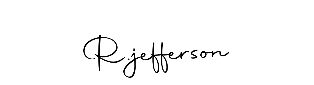 Use a signature maker to create a handwritten signature online. With this signature software, you can design (Autography-DOLnW) your own signature for name R.jefferson. R.jefferson signature style 10 images and pictures png