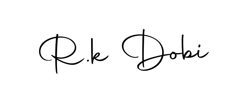Create a beautiful signature design for name R.k Dobi. With this signature (Autography-DOLnW) fonts, you can make a handwritten signature for free. R.k Dobi signature style 10 images and pictures png