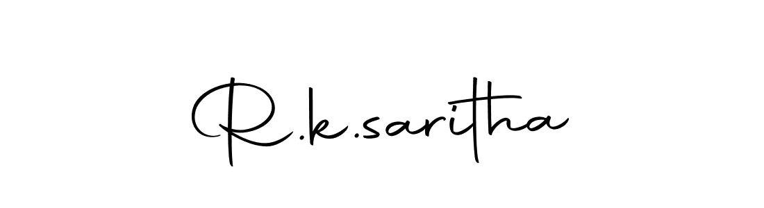 Create a beautiful signature design for name R.k.saritha. With this signature (Autography-DOLnW) fonts, you can make a handwritten signature for free. R.k.saritha signature style 10 images and pictures png