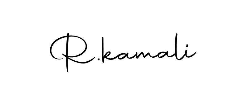 Use a signature maker to create a handwritten signature online. With this signature software, you can design (Autography-DOLnW) your own signature for name R.kamali. R.kamali signature style 10 images and pictures png