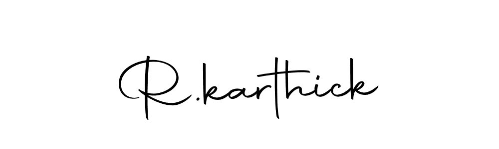 Create a beautiful signature design for name R.karthick. With this signature (Autography-DOLnW) fonts, you can make a handwritten signature for free. R.karthick signature style 10 images and pictures png