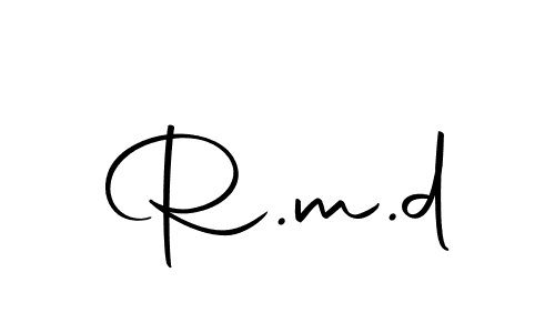 Make a beautiful signature design for name R.m.d. With this signature (Autography-DOLnW) style, you can create a handwritten signature for free. R.m.d signature style 10 images and pictures png