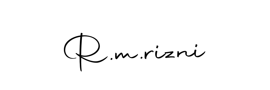 Use a signature maker to create a handwritten signature online. With this signature software, you can design (Autography-DOLnW) your own signature for name R.m.rizni. R.m.rizni signature style 10 images and pictures png