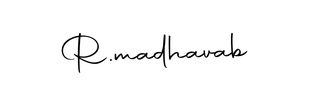 Make a beautiful signature design for name R.madhavab. Use this online signature maker to create a handwritten signature for free. R.madhavab signature style 10 images and pictures png