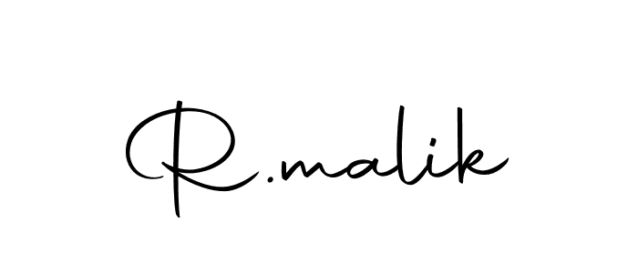 Design your own signature with our free online signature maker. With this signature software, you can create a handwritten (Autography-DOLnW) signature for name R.malik. R.malik signature style 10 images and pictures png