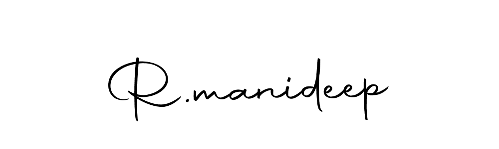 Design your own signature with our free online signature maker. With this signature software, you can create a handwritten (Autography-DOLnW) signature for name R.manideep. R.manideep signature style 10 images and pictures png