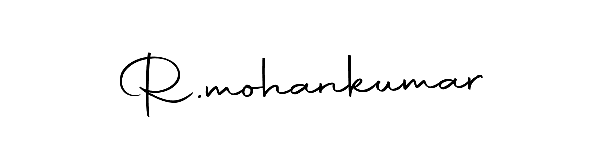How to make R.mohankumar name signature. Use Autography-DOLnW style for creating short signs online. This is the latest handwritten sign. R.mohankumar signature style 10 images and pictures png