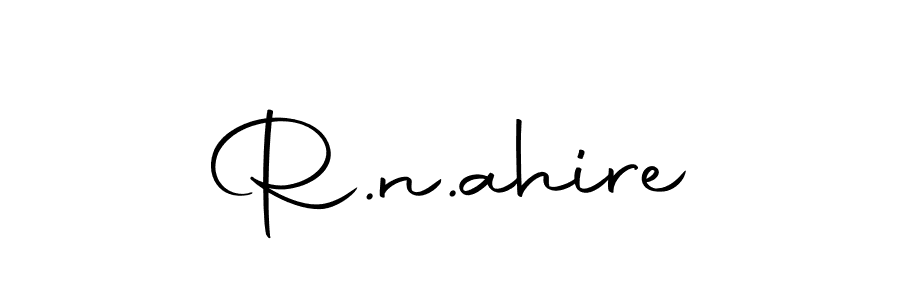 Use a signature maker to create a handwritten signature online. With this signature software, you can design (Autography-DOLnW) your own signature for name R.n.ahire. R.n.ahire signature style 10 images and pictures png