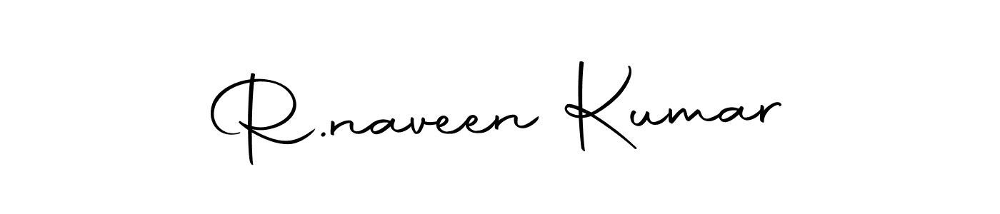 Use a signature maker to create a handwritten signature online. With this signature software, you can design (Autography-DOLnW) your own signature for name R.naveen Kumar. R.naveen Kumar signature style 10 images and pictures png