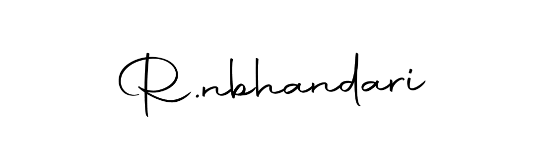 Create a beautiful signature design for name R.nbhandari. With this signature (Autography-DOLnW) fonts, you can make a handwritten signature for free. R.nbhandari signature style 10 images and pictures png